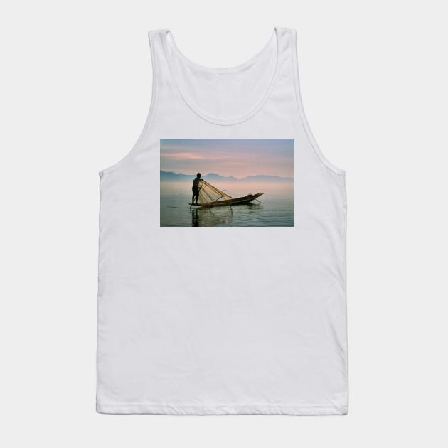 Lake Inle Leg Rower Tank Top by GrahamPrentice